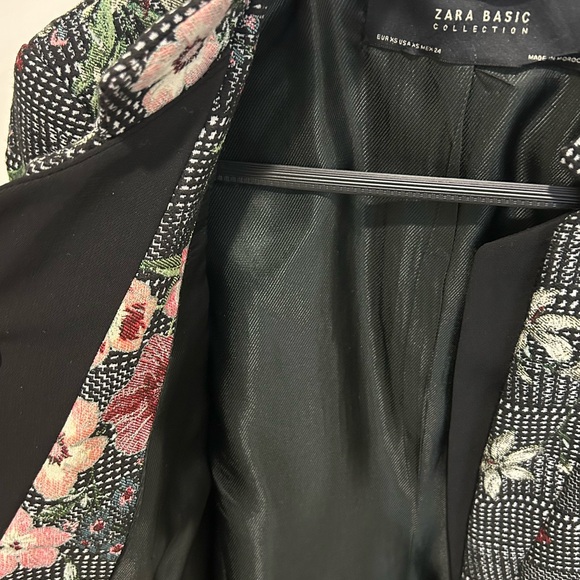 Zara embroidered lined coat brand new double lapel size XXS/XS brand new - Picture 6 of 7